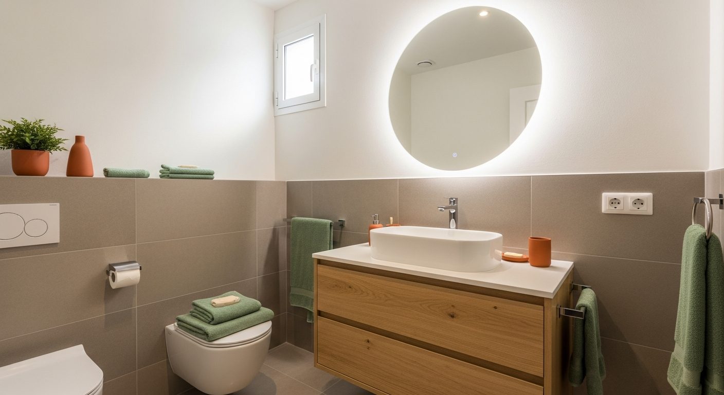 Baño reformado integral de diseño en Tenerife